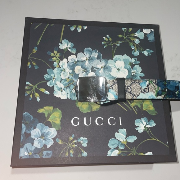 Unisex bloom Gucci belt - Picture 2 of 11